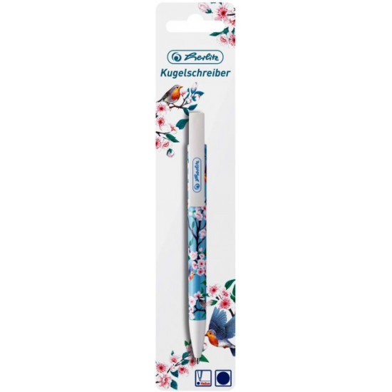 Automatic ballpoint pen Herlitz Ladylike Birds Blue 1 mm Multi-colored body (50021697)