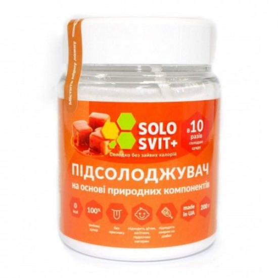 Solosvit sugar substitute Solosvit+, 10 times sweeter than sugar, 200 g can (2381)