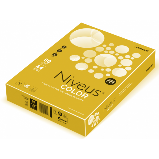 Colored paper Niveus intensive A4/80 500l CY39 yellow (A4.80.NVI.CY39.500)