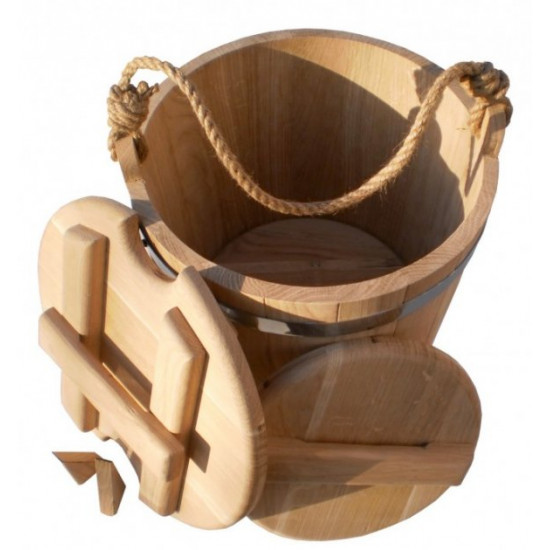 Bucket for pickles oak 15 l.