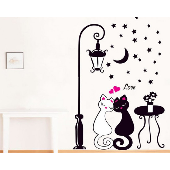 Interior wall sticker Green Life Cats in love DM57-0099