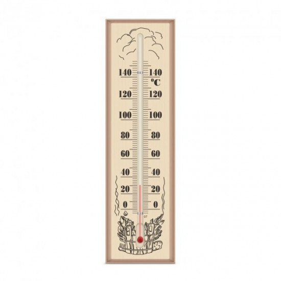 Sauna thermometer Steklopribor TS No. 1, base - wood (0...+140 °C) (300109)