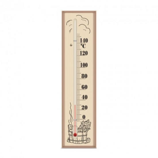 Sauna thermometer Steklopribor TS No. 2, base - wood (0...+140 °C) (300110)