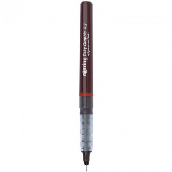  Ручка роллер Rotring Drawing Tikky Graphic 0.2 мм темно-красный (R1904752)