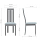 Dining chair for kitchen, cafe, bar York wood white/fabric brown AMF