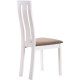 Dining chair for kitchen, cafe, bar York wood white/fabric brown AMF