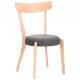 Dining chair for kitchen, cafe, bar Pecorino bleached beech wood/graphite fabric AMF