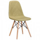 Dining chair for kitchen, cafe, bar Lorenzo beech wood/fabric light olive AMF