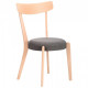 Dining chair for kitchen, cafe, bar Pecorino bleached beech wood/graphite fabric AMF