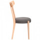 Dining chair for kitchen, cafe, bar Pecorino bleached beech wood/graphite fabric AMF