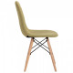 Dining chair for kitchen, cafe, bar Lorenzo beech wood/fabric light olive AMF