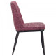 Dining chair for kitchen, cafe, bar Vittorio black metal/purple melange fabric AMF