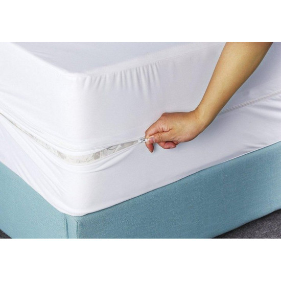 Spring mattress cover, size 140x190x20 cm, cream