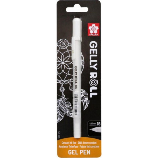  Ручка гелевая Sakura Gelly Roll белый 0,4мм BASIC MEDIUM (8712079441715)