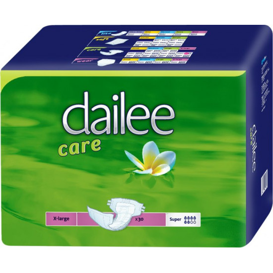 Breathable diapers for adults Dailee Sage Super ExtraLarge 30 pcs (8595611621864)