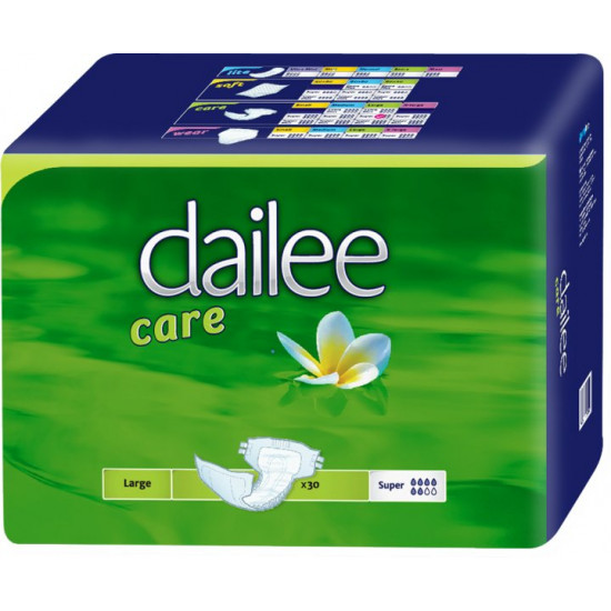 Breathable diapers for adults Dailee Sage Super Large 30 pcs (8595611621840)