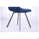 AMF dining chair Harlem black/velor dark blue 546789