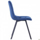 AMF dining chair Harlem black/velor dark blue 546789