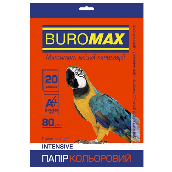 Папір кольоровий Buromax INTENSIV А4 80г/м2 5кол. 20л. (BM.2721320-99)