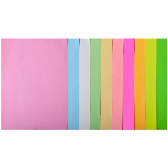 Папір кольоровий Buromax PASTEL+NEON А4 80г/м2 10кол. 50л. (BM.2721750-99)