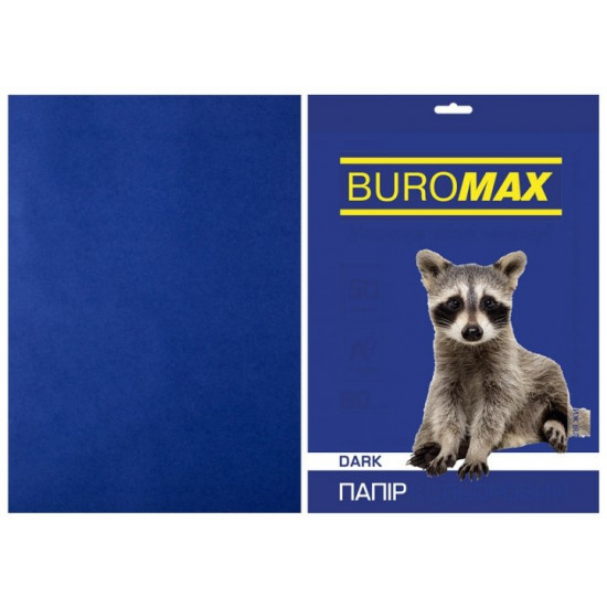 Colored paper A4 Buromax DARK 80 gm2 dark blue 50 l. (BM.2721450-02)