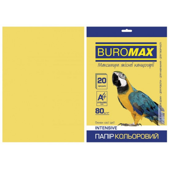  Бумага цветная А4 Buromax INTENSIV 80гм2 золотой 20л.(BM.2721320-23)