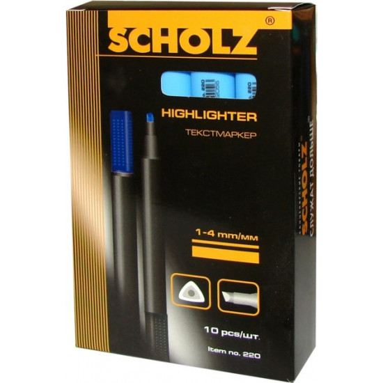 Set of text markers Scholz 1 - 5 mm 10 pcs Blue (18591662022053)