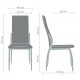 Dining chair for kitchen, cafe, bar Carter metal chrome/leatherette graphite AMF