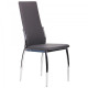 Dining chair for kitchen, cafe, bar Carter metal chrome/leatherette graphite AMF