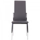 Dining chair for kitchen, cafe, bar Carter metal chrome/leatherette graphite AMF