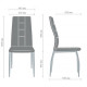 Dining chair for kitchen, cafe, bar Nicholas metal chrome/leatherette dark quartz AMF