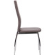 Dining chair for kitchen, cafe, bar Nicholas metal chrome/leatherette dark quartz AMF