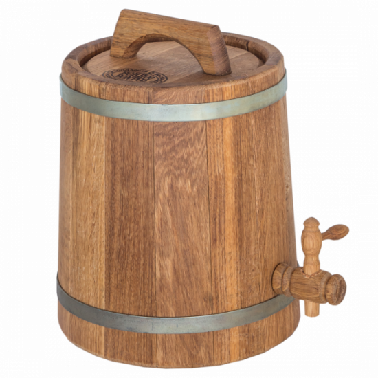 Oak barrel (jug) 5 l for wine, cognac (galvanized hoop) Bonpos ZhBR5OTs