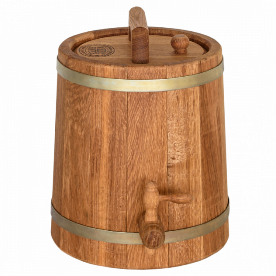 Oak barrel (jug) 5 l for wine, cognac (galvanized hoop) Bonpos ZhBR5OTs