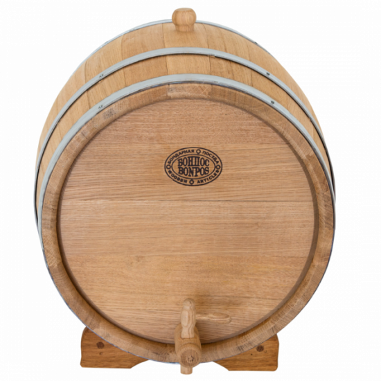 Oak barrel 30 l for wine, cognac (stainless steel hoop) Bonpos BDNZh30