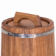 Oak barrel (jug) 5 l for wine, cognac (stainless steel hoop) Bonpos ZhBR5NZH