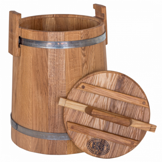 Oak tub for pickling 20 l BonPos (stainless steel hoop) KDNZh20