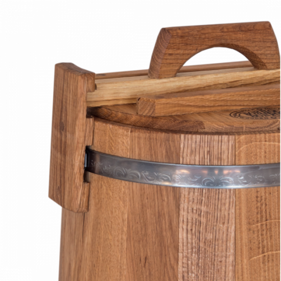 Oak tub for pickling 20 l BonPos (stainless steel hoop) KDNZh20