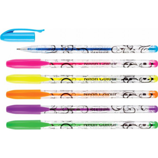 Set of gel pens Centrum Neon 1 mm Multi-colored 6 pcs (4030969874004)