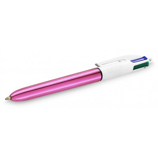 Кулькова ручка BIC 4 Colours Shine Pink 1 мм (3086123310391)