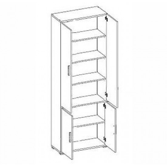 Case display case Gerbor Office line REG_2W/2D/79/220 sonoma oak (020)