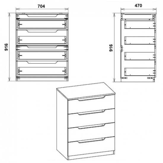 Chest of drawers Companit Oak Sonoma