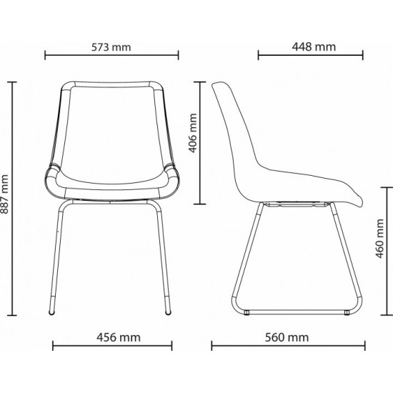  Стул Nowy Styl NICOLE ordf CFS CHROME (BOX-1) SORO-65