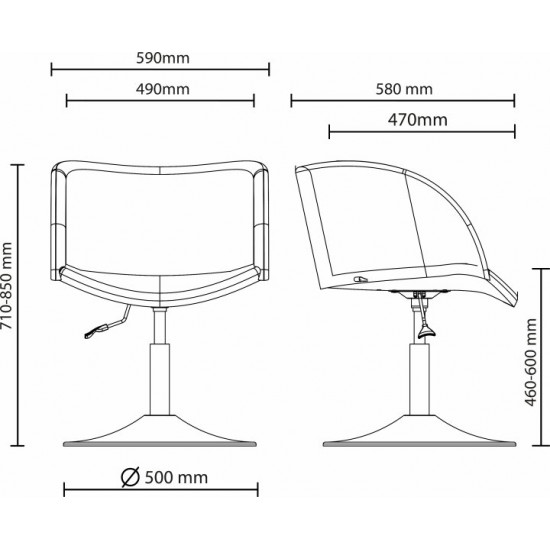 Chair Nowy Styl LION ordf 1S CHROME (BOX) RONI-01