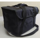 Thermal bag for courier delivery of food and drinks with a zipper under the valve. Dolphin 35x25 cm Black