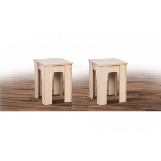 Kitchen stool made of chipboard Underwood Mix Furniture Sonoma Oak (set of 2 pieces)