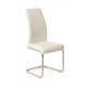 Chair for kitchen, cafe, bar artificial leather + chrome steel S-116 Vetro Mebel White