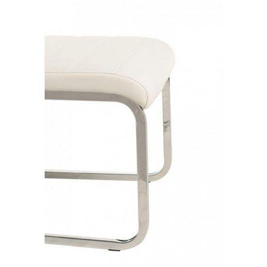 Chair for kitchen, cafe, bar artificial leather + chrome steel S-116 Vetro Mebel White