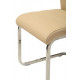 Chair for kitchen, cafe, bar artificial leather + chrome steel S-116 Vetro Mebel Milky