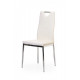 Chair for kitchen, cafe, bar artificial leather + chrome steel N-67 Vetro Mebel White